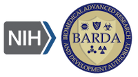 NIH and BARDA logos