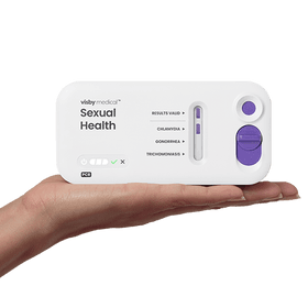 Visby Medical Sexual Health Test in hand